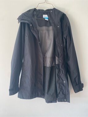 Columbia Black Hooded Women’s Trench Coat